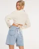Elyse Crop Top in Ecru sold by Motel Rocks