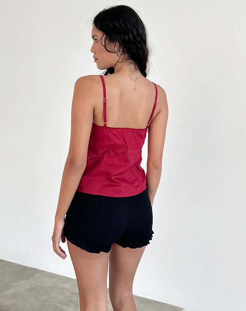 Jepuni Cami Top in Adrenaline Red sold by Motel Rocks product image thumbnail 4