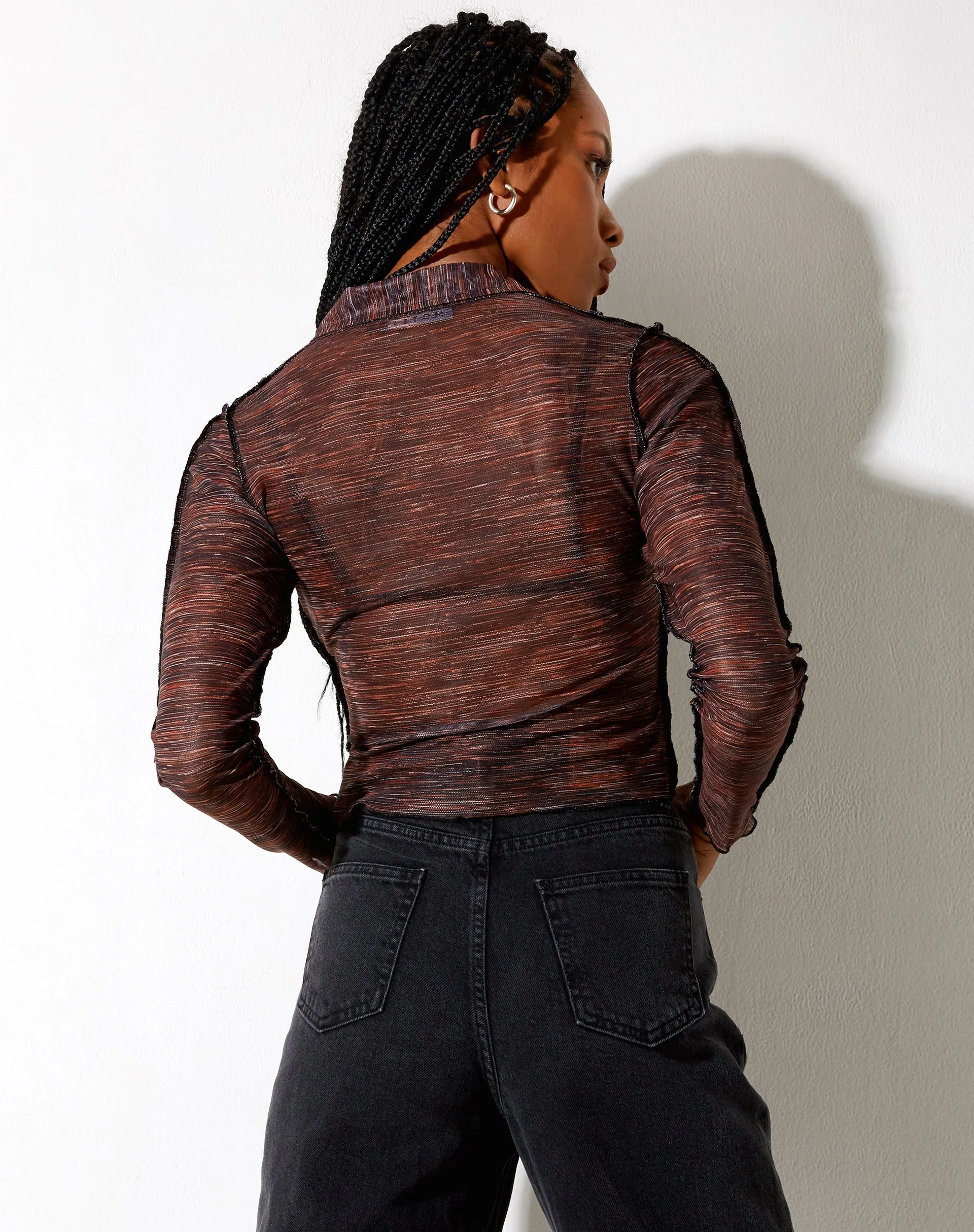 Keera Long Sleeve Shirt in Summer Rays Brown sold by Motel Rocks product image thumbnail 2