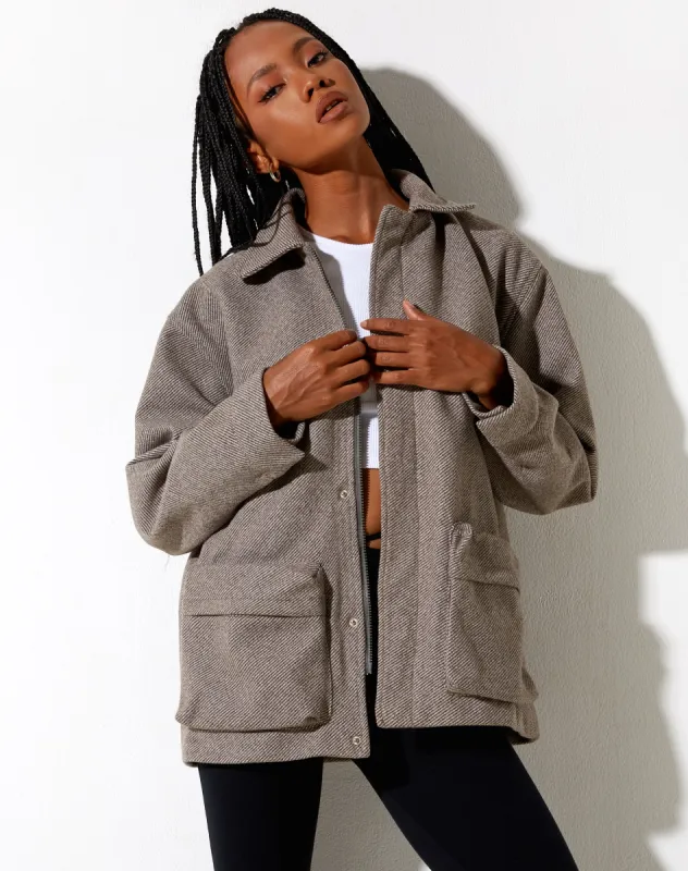 Lalita Jacket in Brown sold by Motel Rocks