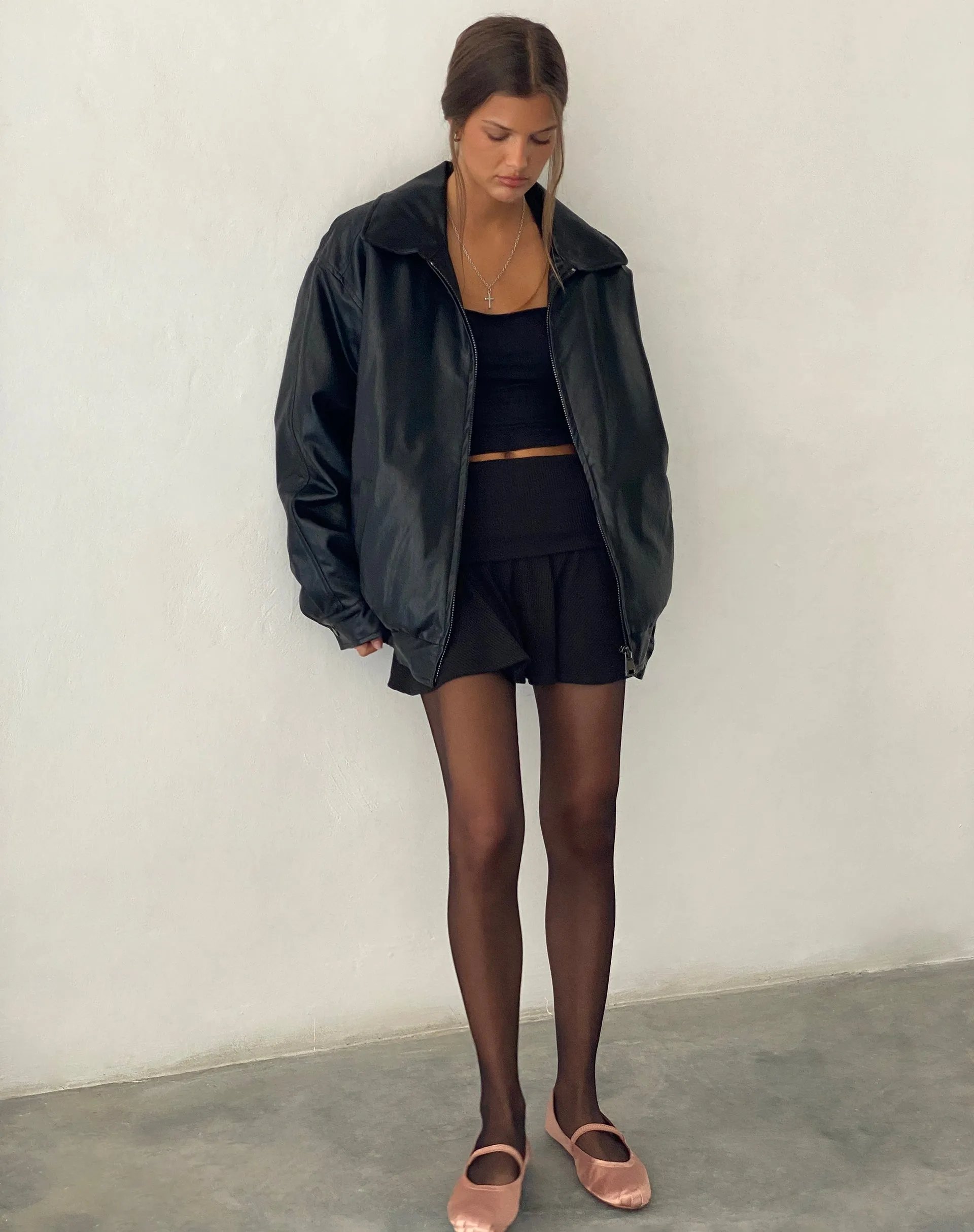 Cavita Jacket in PU Black sold by Motel Rocks product image thumbnail 2