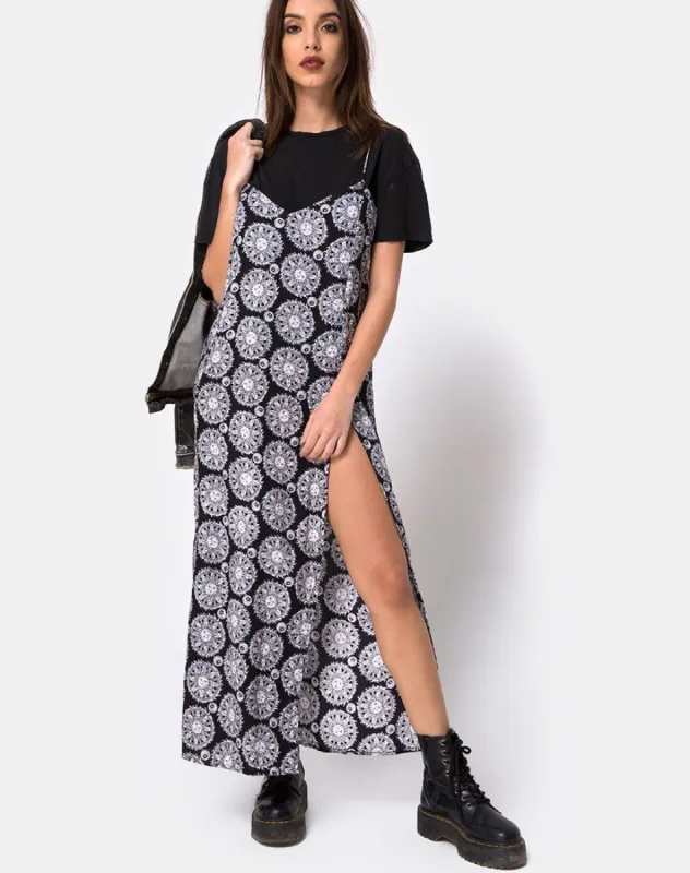 Batis Maxi Dress in Sundial Black sold by Motel Rocks