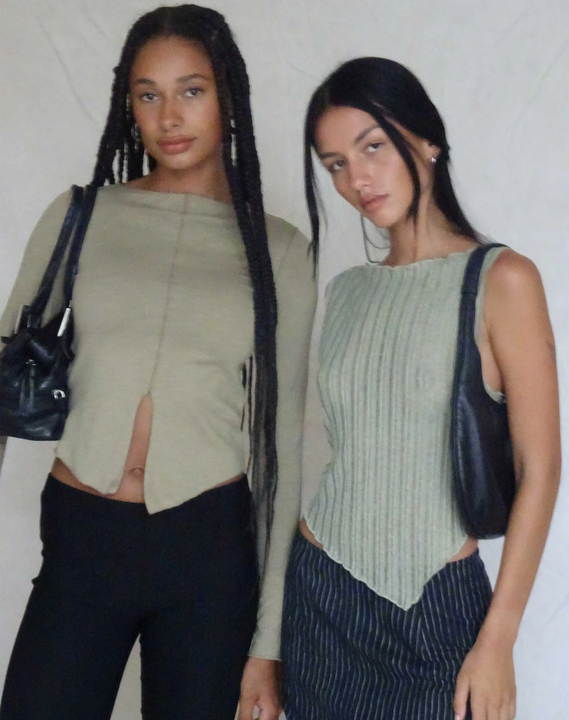 Etta Knitted Vest Top in Sage sold by Motel Rocks product image thumbnail 5