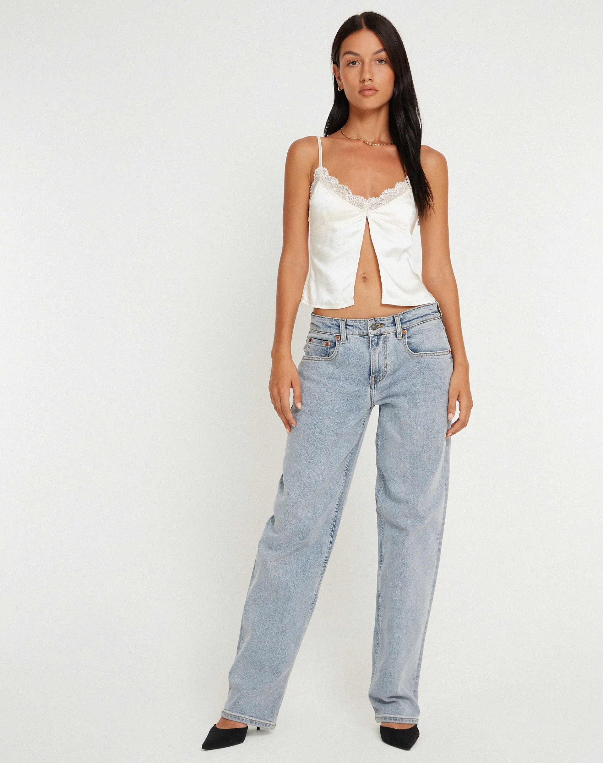 Apulia Butterfly Top in Satin Ivory sold by Motel Rocks product image thumbnail 3