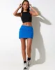 Ima Mini Skirt in Twill Aqua Blue sold by Motel Rocks