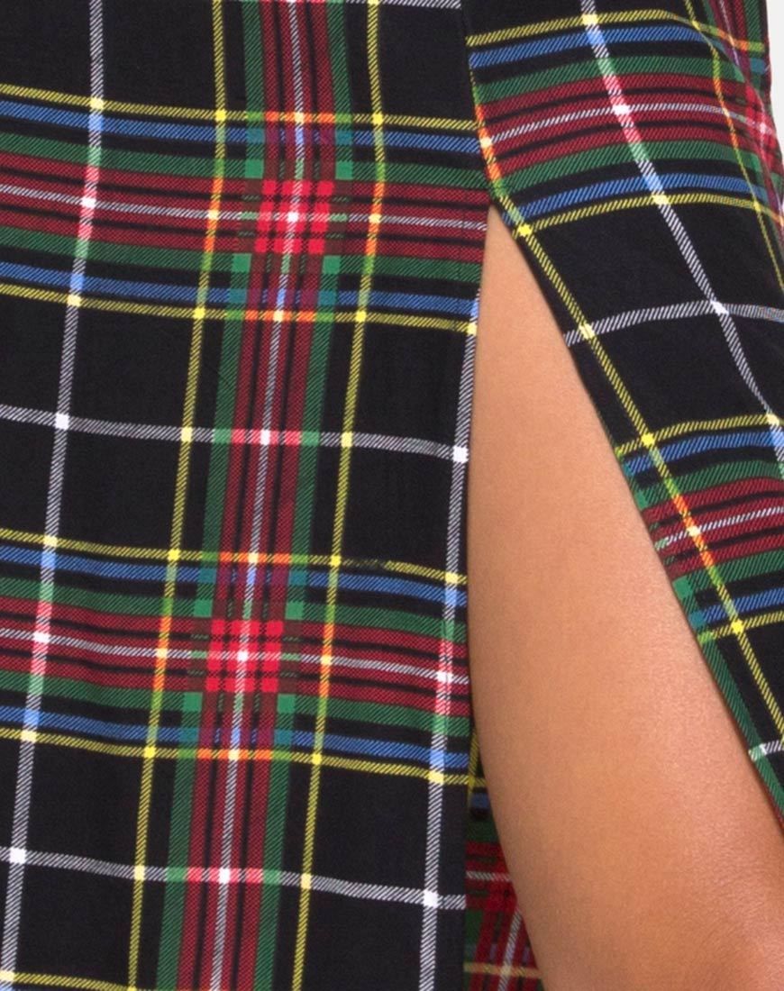 Kaoya Dress in Plaid Red Green Yellow Black sold by Motel Rocks product image thumbnail 5