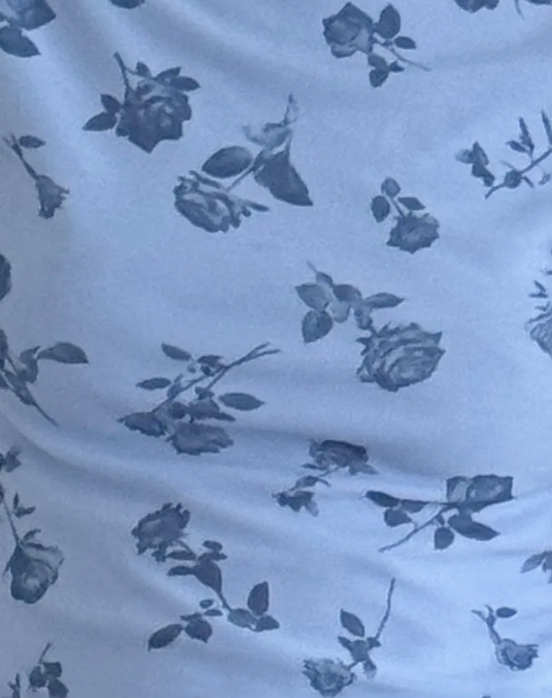 Nova Top in Inky Blue Floral Mesh sold by Motel Rocks product image thumbnail 5