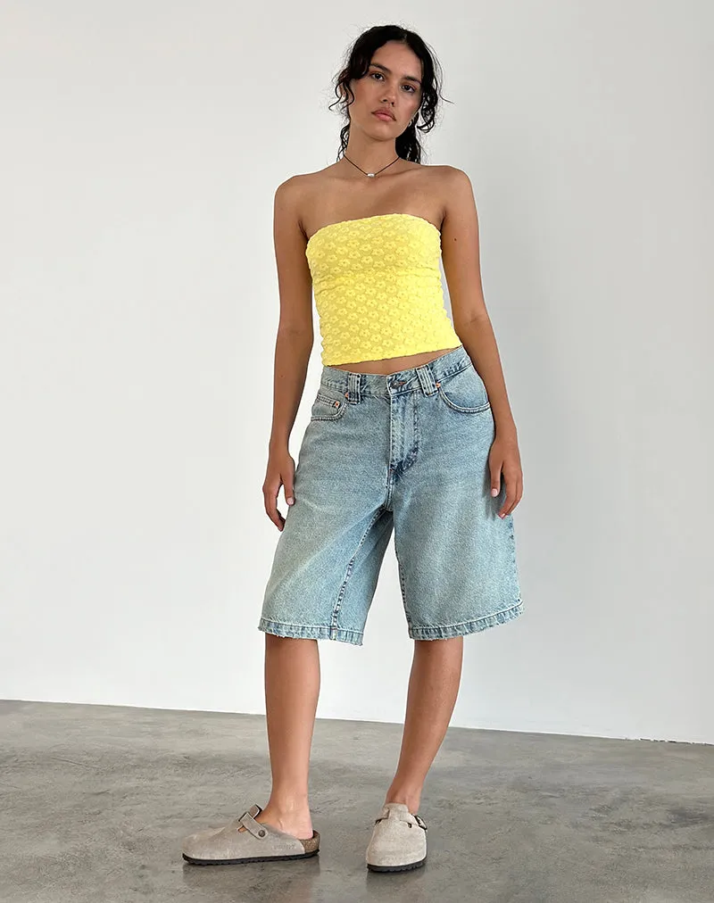 Peggy Bandeau Top in Terry Yellow Mini Floral sold by Motel Rocks product image thumbnail 3