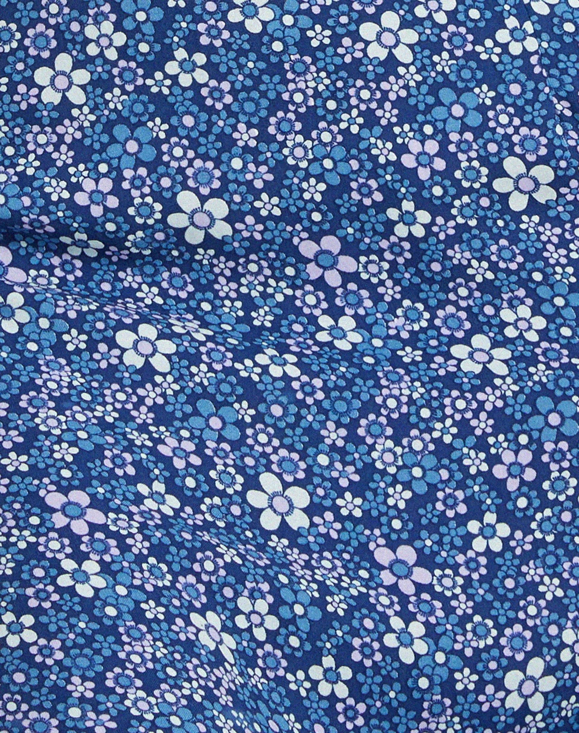 Harriet Midi Skirt in Retro Floral Blue sold by Motel Rocks product image thumbnail 5