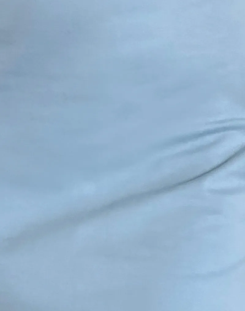 Riniko Mini Dress in Nantucket Blue with White Binding sold by Motel Rocks product image thumbnail 5