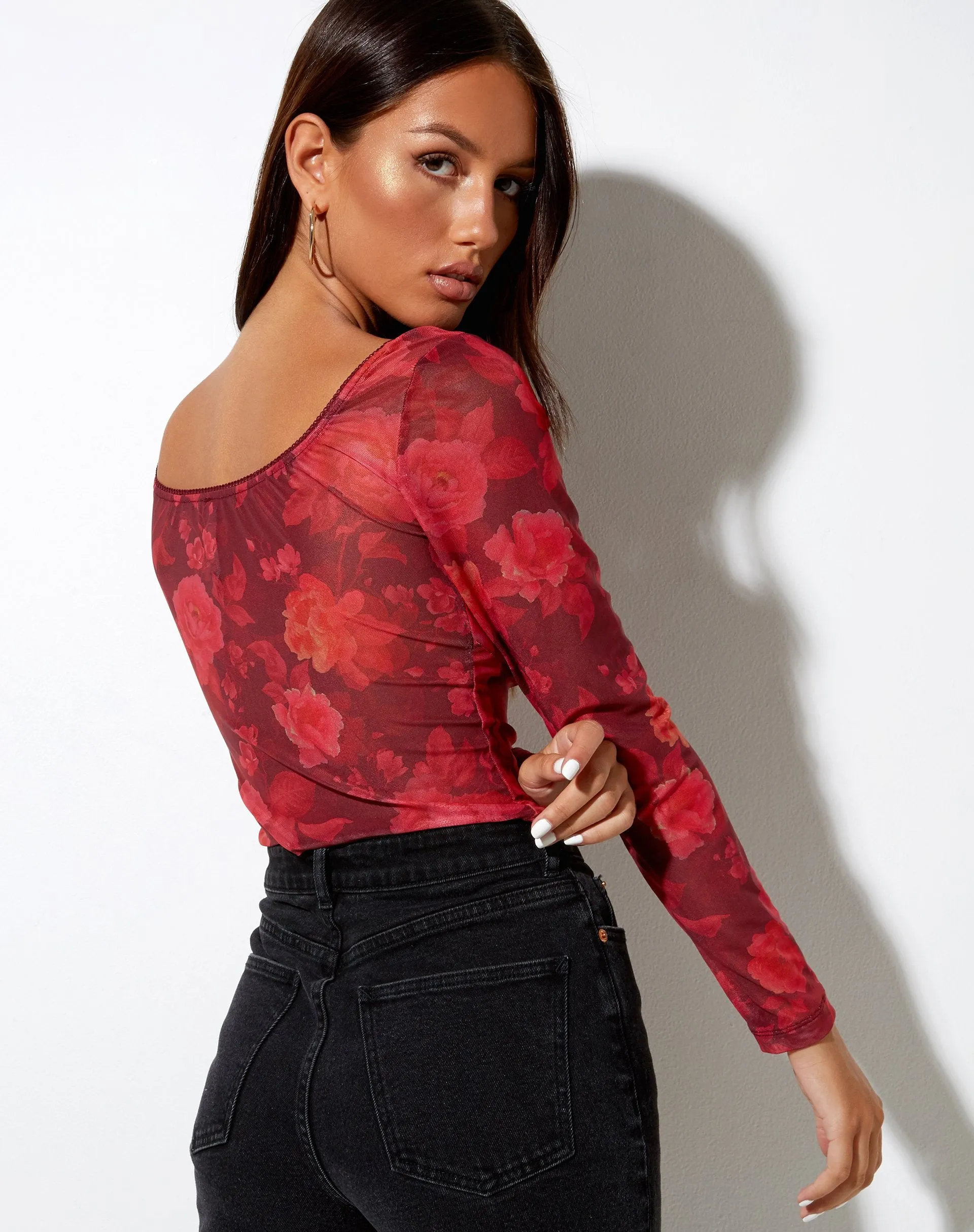 Glaster Crop Top in Rough Rose sold by Motel Rocks product image thumbnail 2
