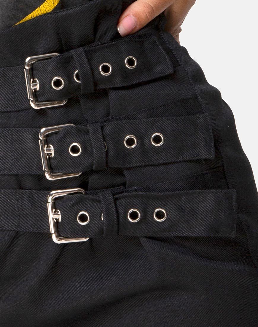 Tribel Mini Skirt in Black sold by Motel Rocks product image thumbnail 5