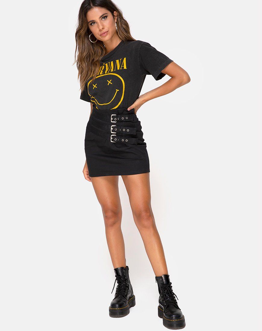 Tribel Mini Skirt in Black sold by Motel Rocks product image thumbnail 3