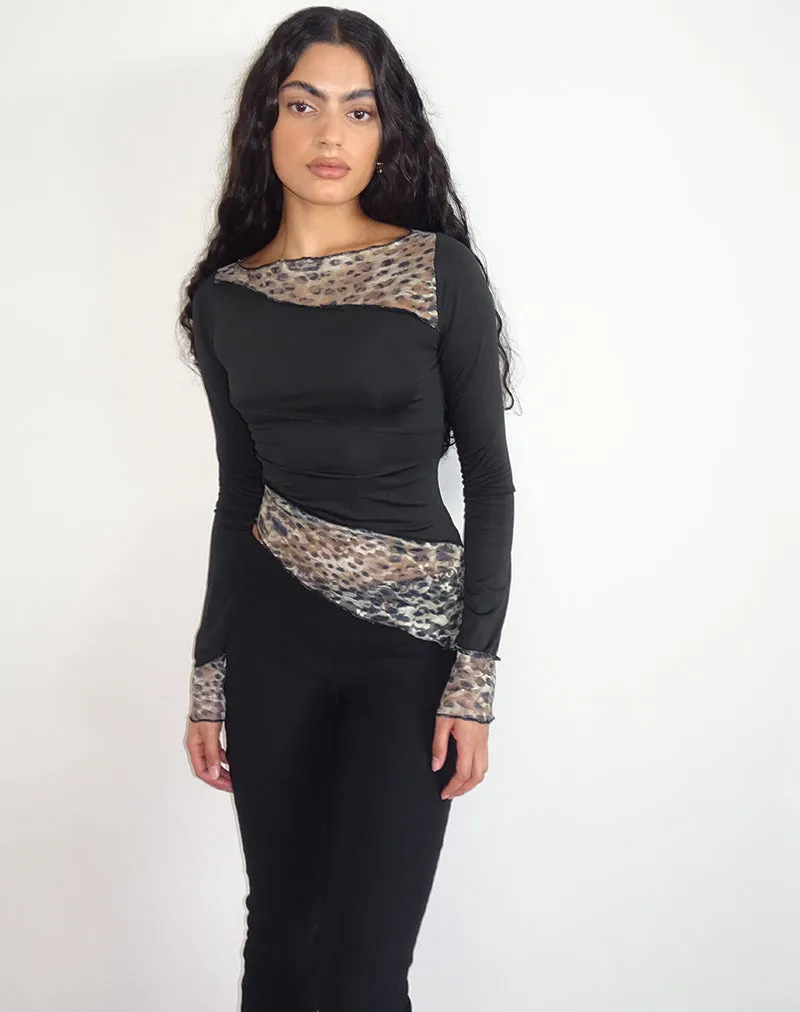 Lucca Top In Printed Lace Leopard sold by Motel Rocks product image thumbnail 5