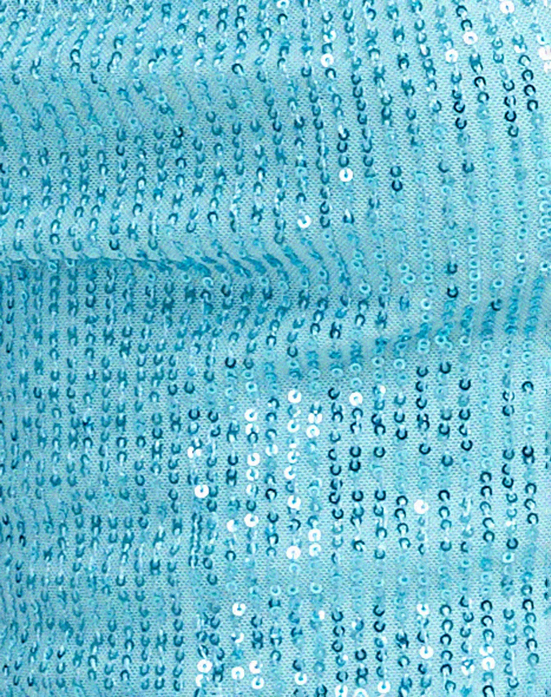 Ketida Crop Top in Drape Sequin Blue sold by Motel Rocks product image thumbnail 5