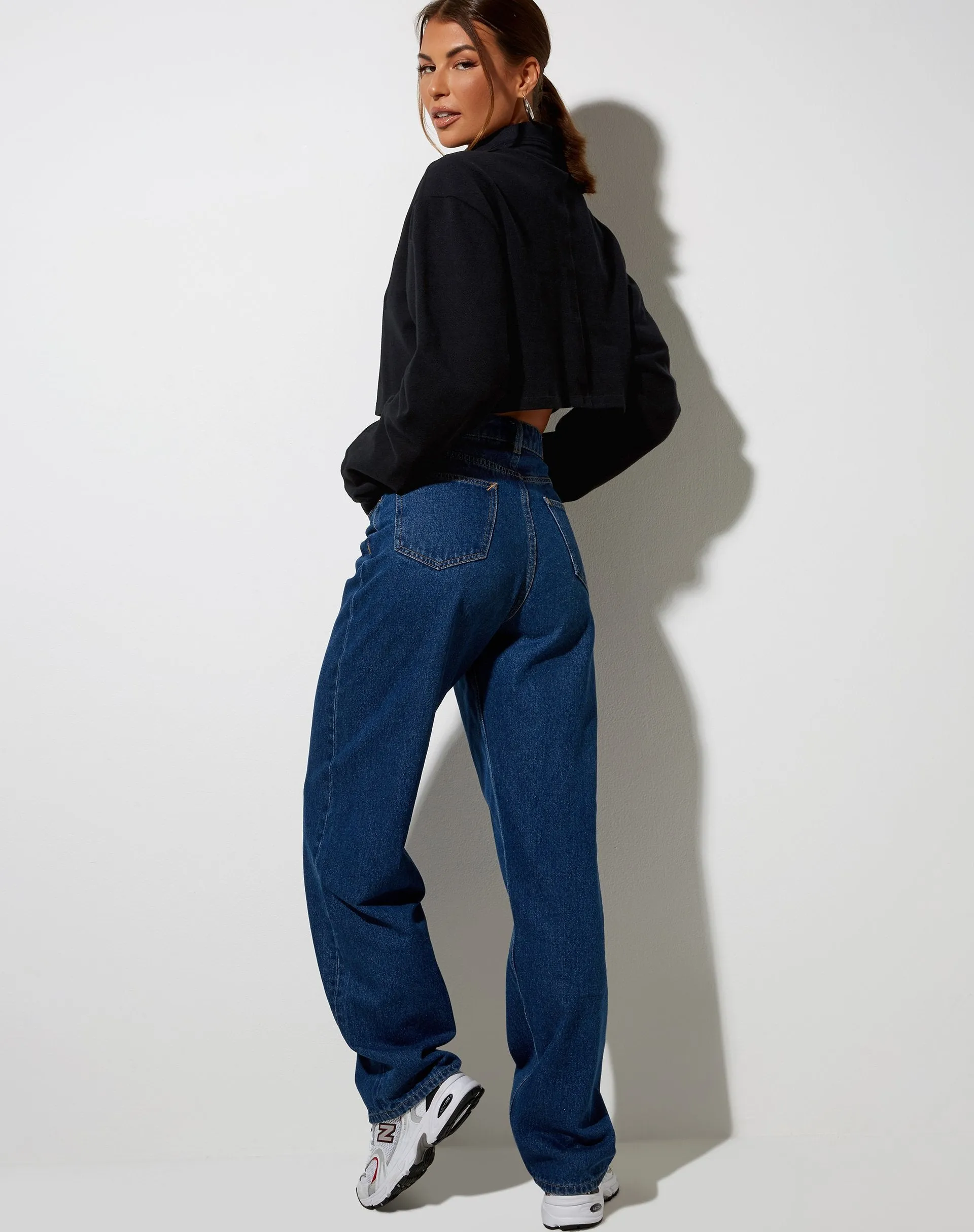 Gandi Crop Top in Black with Motel Work Clothing Label sold by Motel Rocks product image thumbnail 4