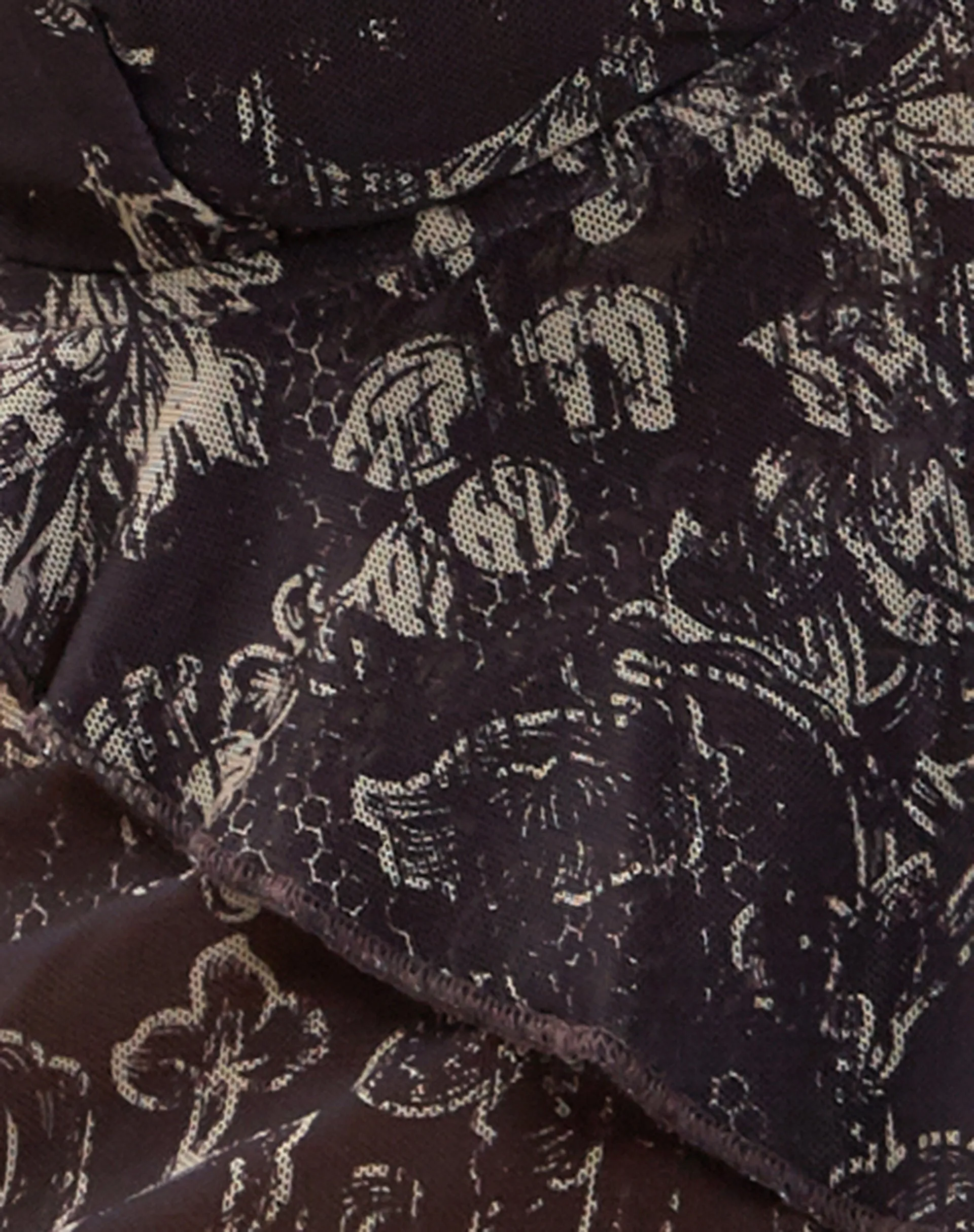 Cojira Mesh Butterfly Top in Batik Brown Botanical Print sold by Motel Rocks product image thumbnail 5