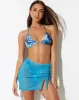 Kelsi Mini Skirt in Bright Blue sold by Motel Rocks