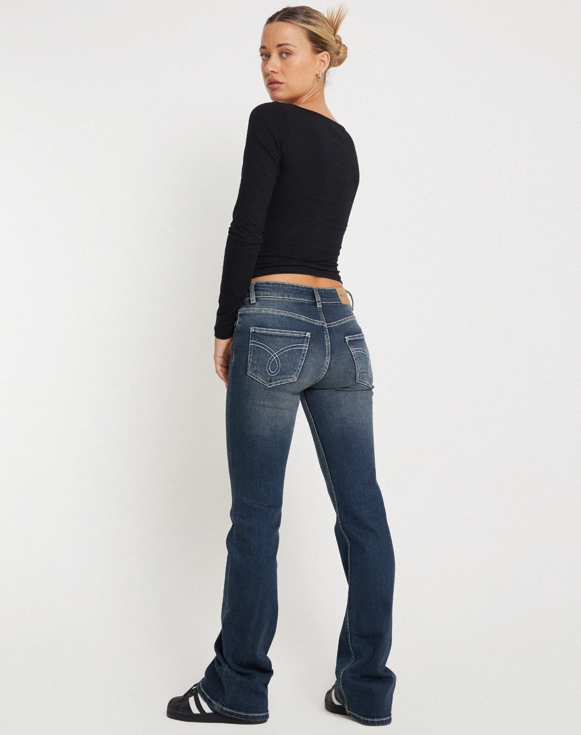 Amabon Long Sleeve Crop Top in Black sold by Motel Rocks product image thumbnail 4