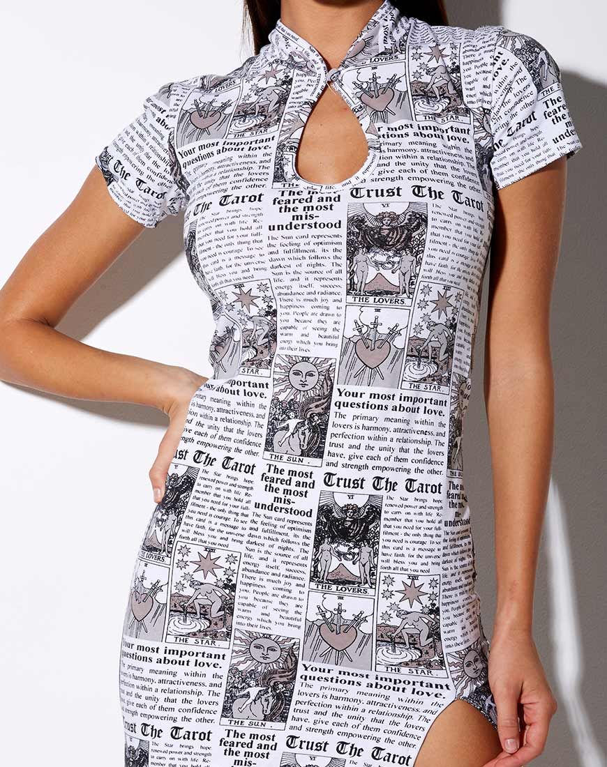 Marlin Bodycon Dress in Tarot sold by Motel Rocks