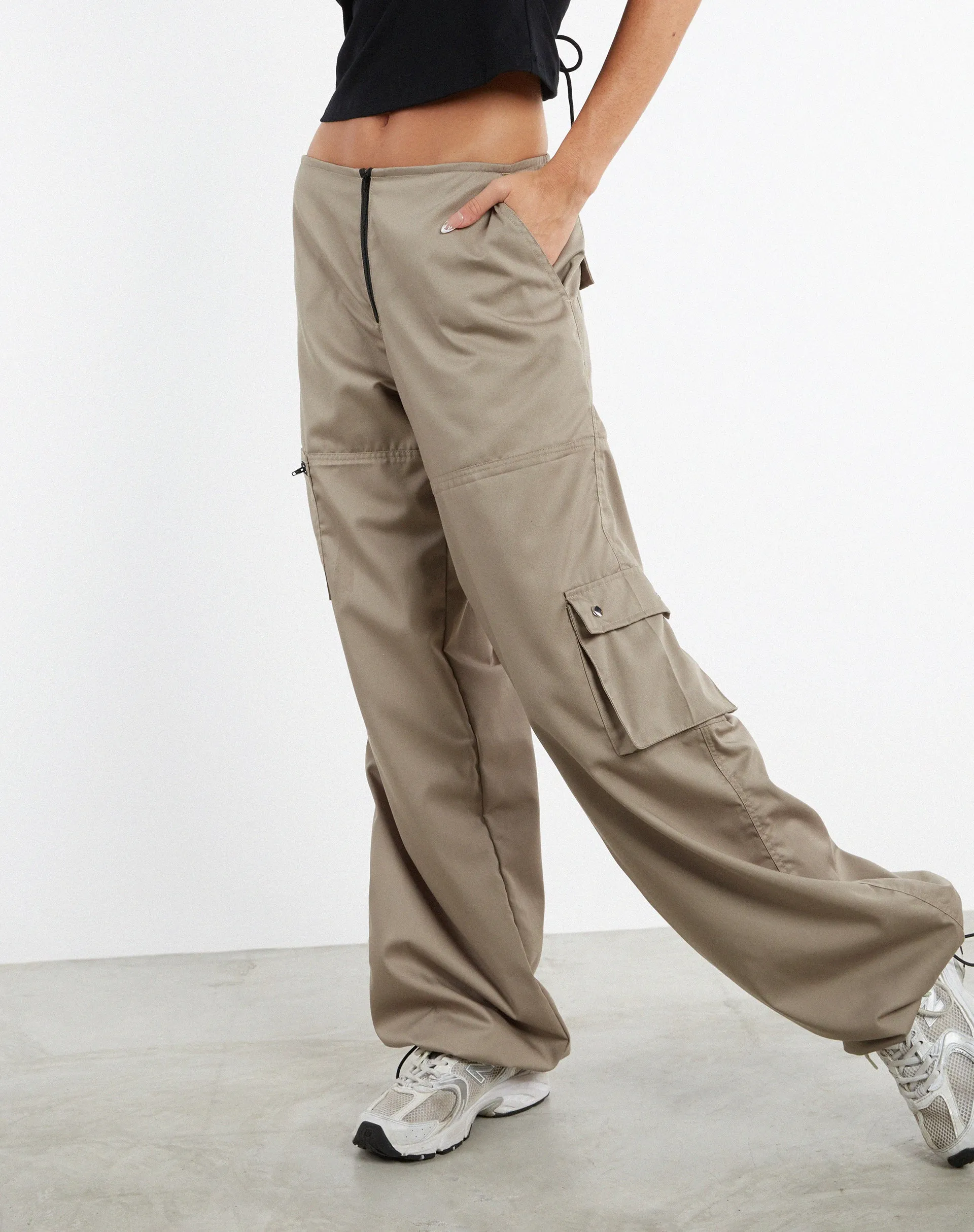 Xander Cargo Trouser in Cotton Drill Taupe sold by Motel Rocks product image thumbnail 2