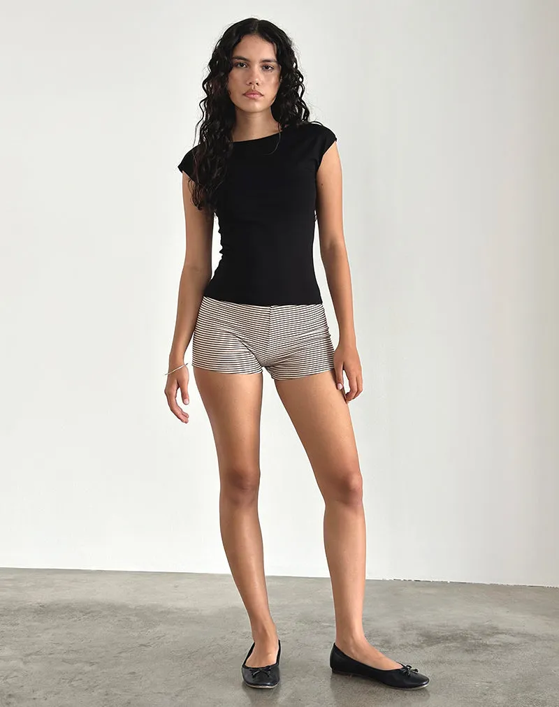 Nova Top in Jersey Black sold by Motel Rocks product image thumbnail 4