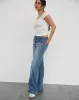 Low Rise Parallel Jeans in Powder Blue sold by Motel Rocks