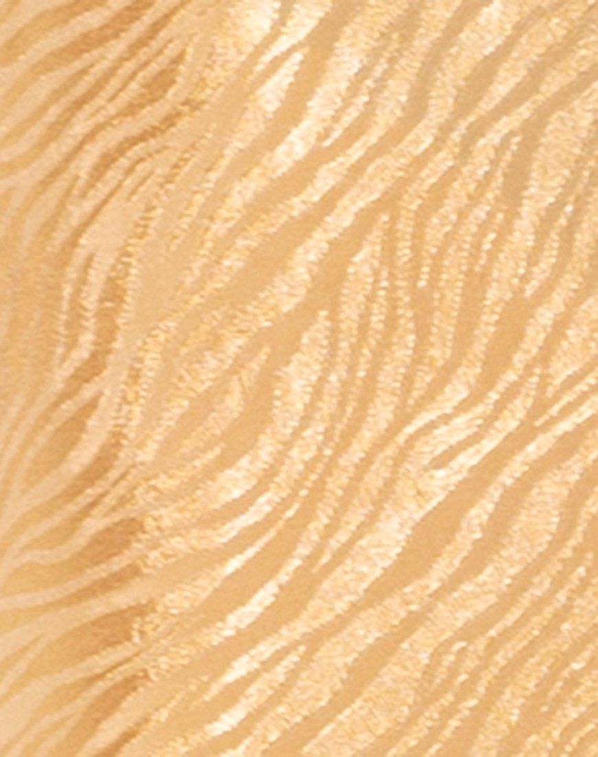 Tindra Midi Skirt in Satin Zebra Caramel sold by Motel Rocks product image thumbnail 5