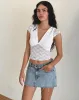 Livra Top in Clover Lace White sold by Motel Rocks