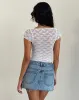 Livra Top in Clover Lace White sold by Motel Rocks