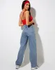Kalos Cami Top in Red Mesh Red Heart Flock sold by Motel Rocks