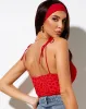 Kalos Cami Top in Red Mesh Red Heart Flock sold by Motel Rocks