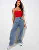Kalos Cami Top in Red Mesh Red Heart Flock sold by Motel Rocks