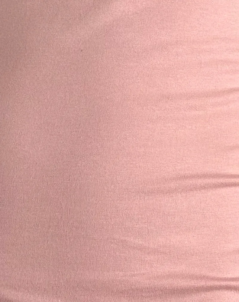 Riniko Mini Dress in Pink Lady with Adrenaline Red Binding sold by Motel Rocks product image thumbnail 5