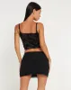 Eldon Mini Skirt in Black Mesh sold by Motel Rocks