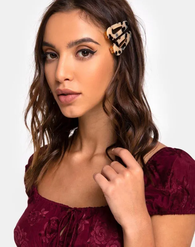 Hair Clip Set in Tortoise sold by Motel Rocks