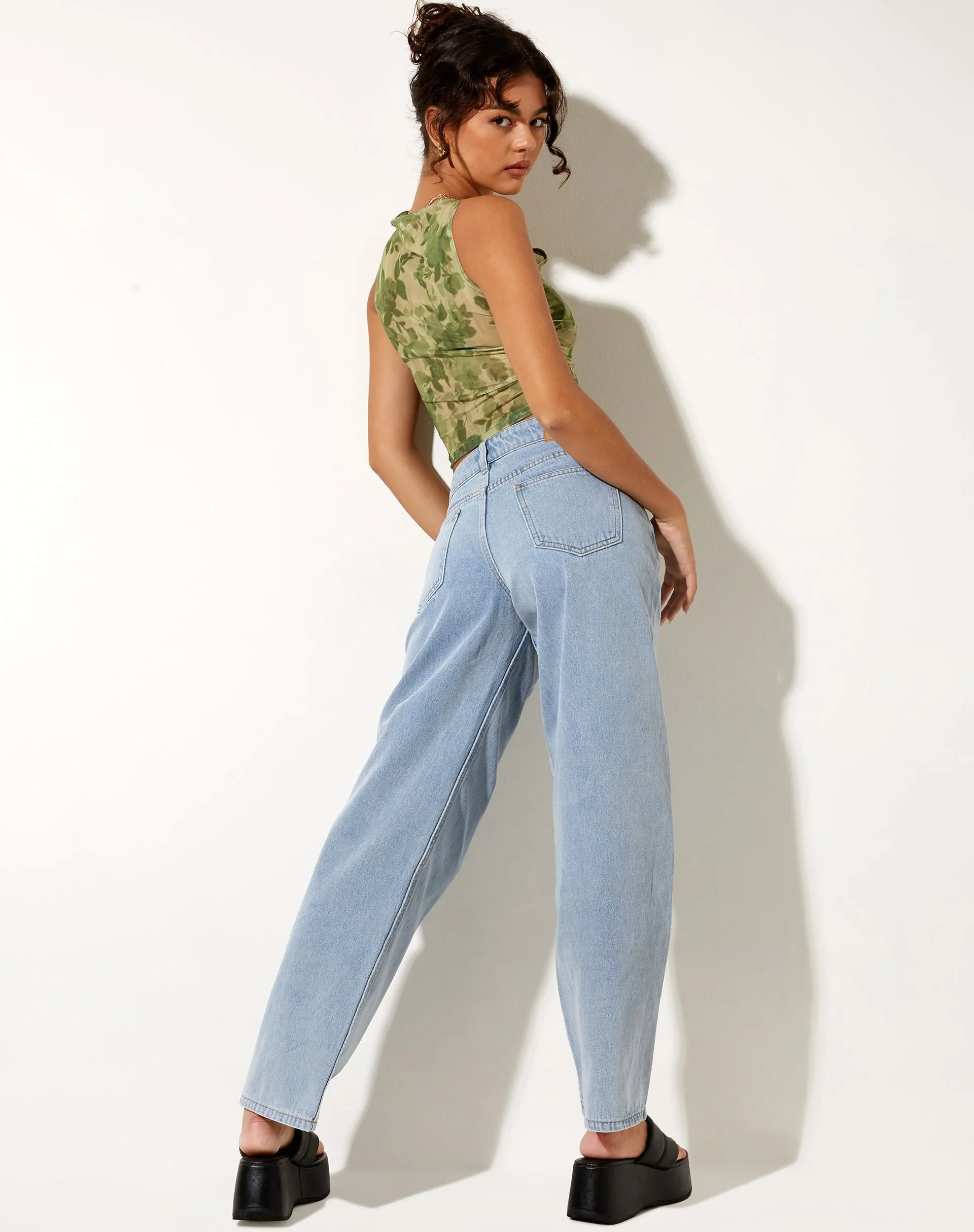 Lasa Vest Top in Blurred Floral sold by Motel Rocks product image thumbnail 5