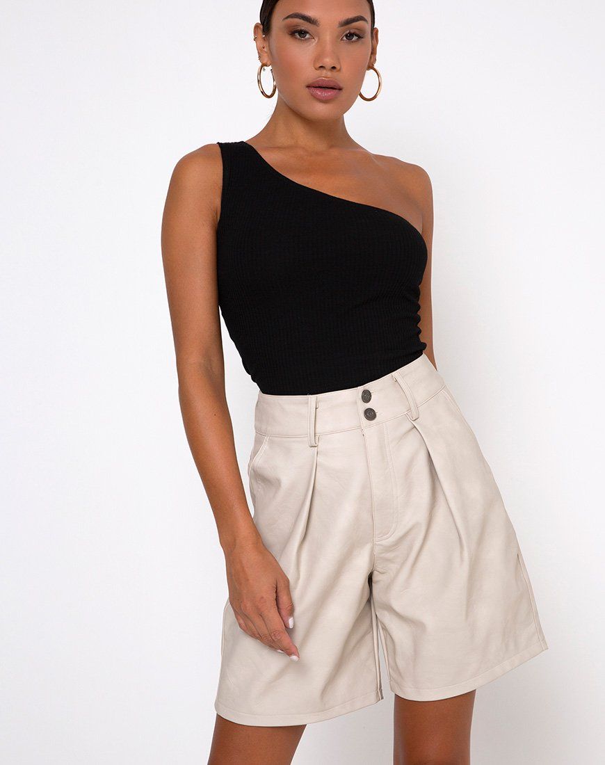Dab Highwaisted Short in Pu Stone sold by Motel Rocks