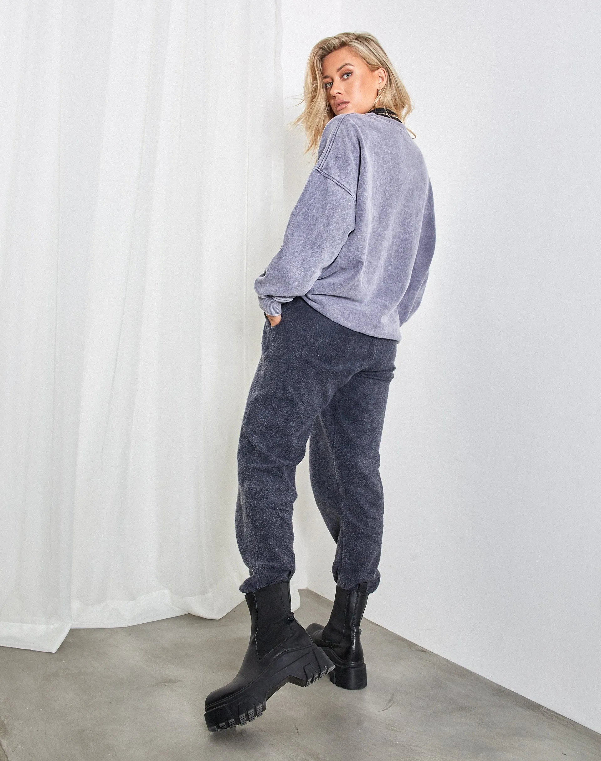 Glo Sweatshirt in Charcoal Wash Angelo Embro sold by Motel Rocks product image thumbnail 2
