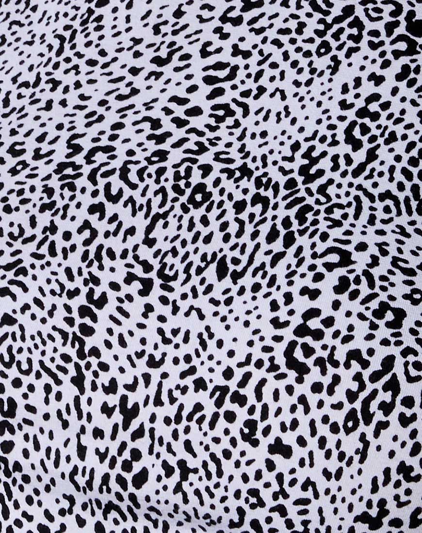 Tasya Backless Top in Leo Spot Black and White sold by Motel Rocks product image thumbnail 5