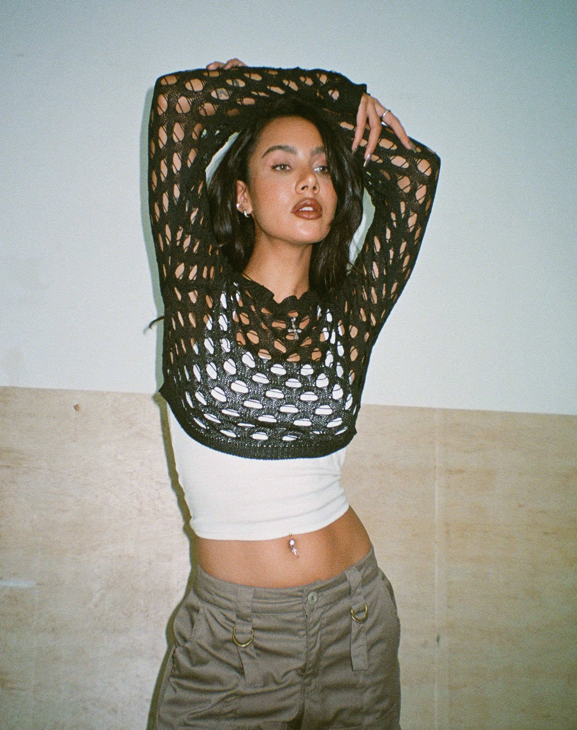 Kansaya Crop Top in Black sold by Motel Rocks product image thumbnail 2