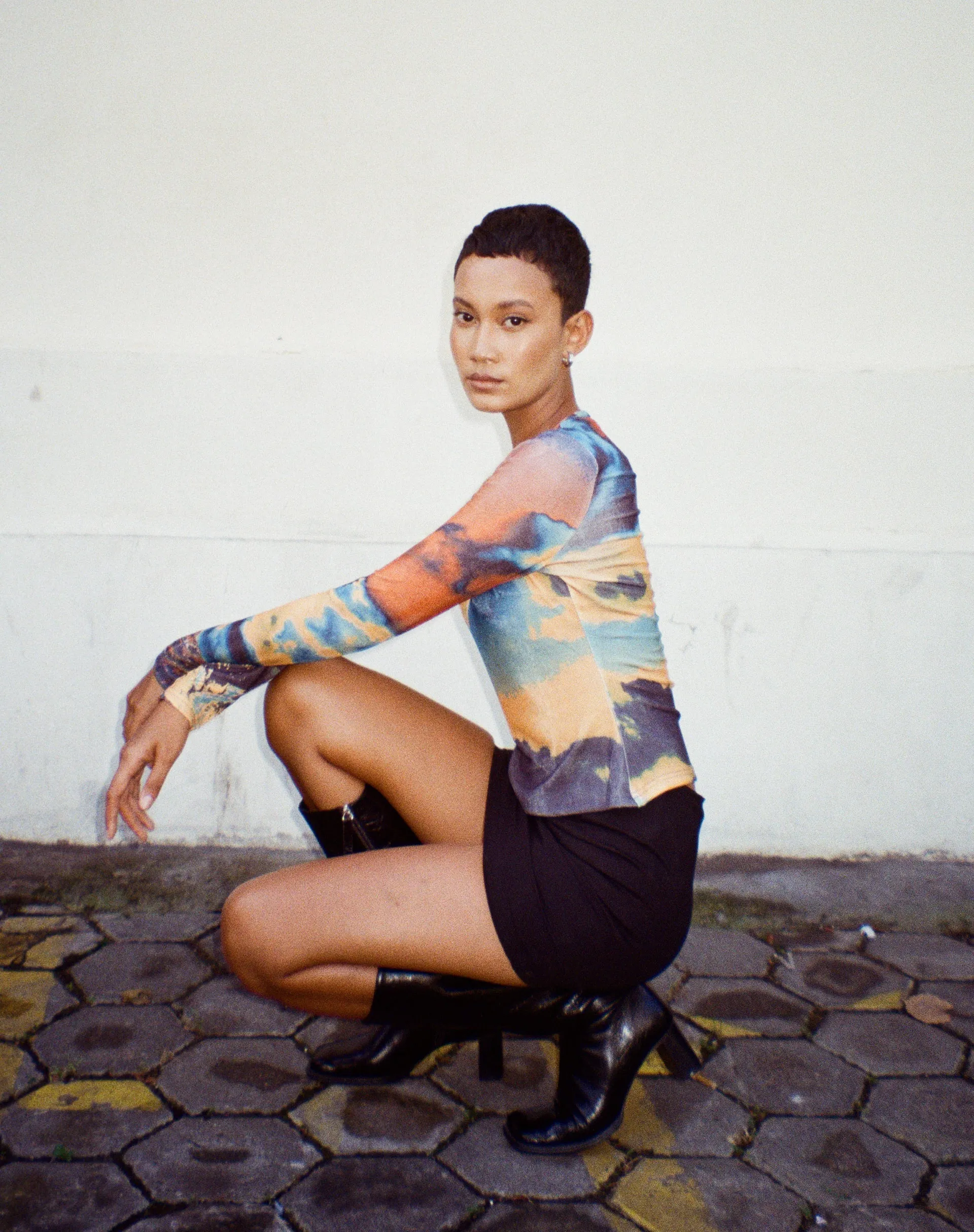 Narita Long Sleeve Top in Heat Map sold by Motel Rocks product image thumbnail 2