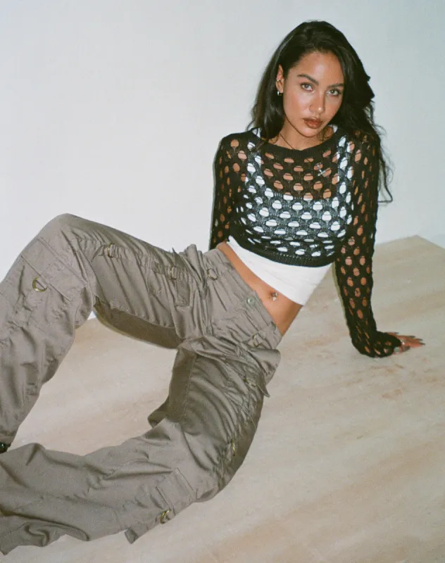 Kansaya Crop Top in Black sold by Motel Rocks