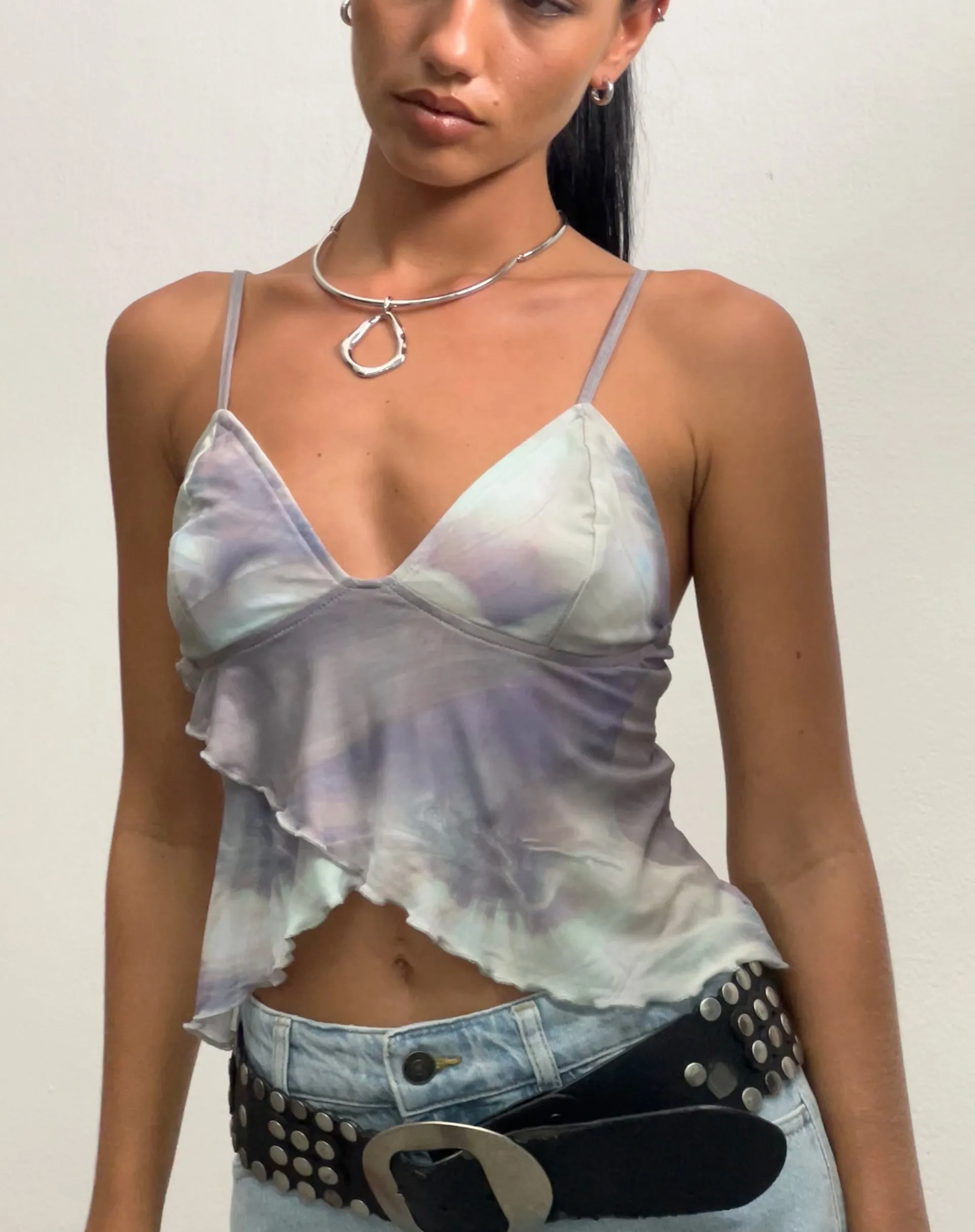 Cojira Mesh Butterfly Top in Printed Pearly Shell sold by Motel Rocks product image thumbnail 5