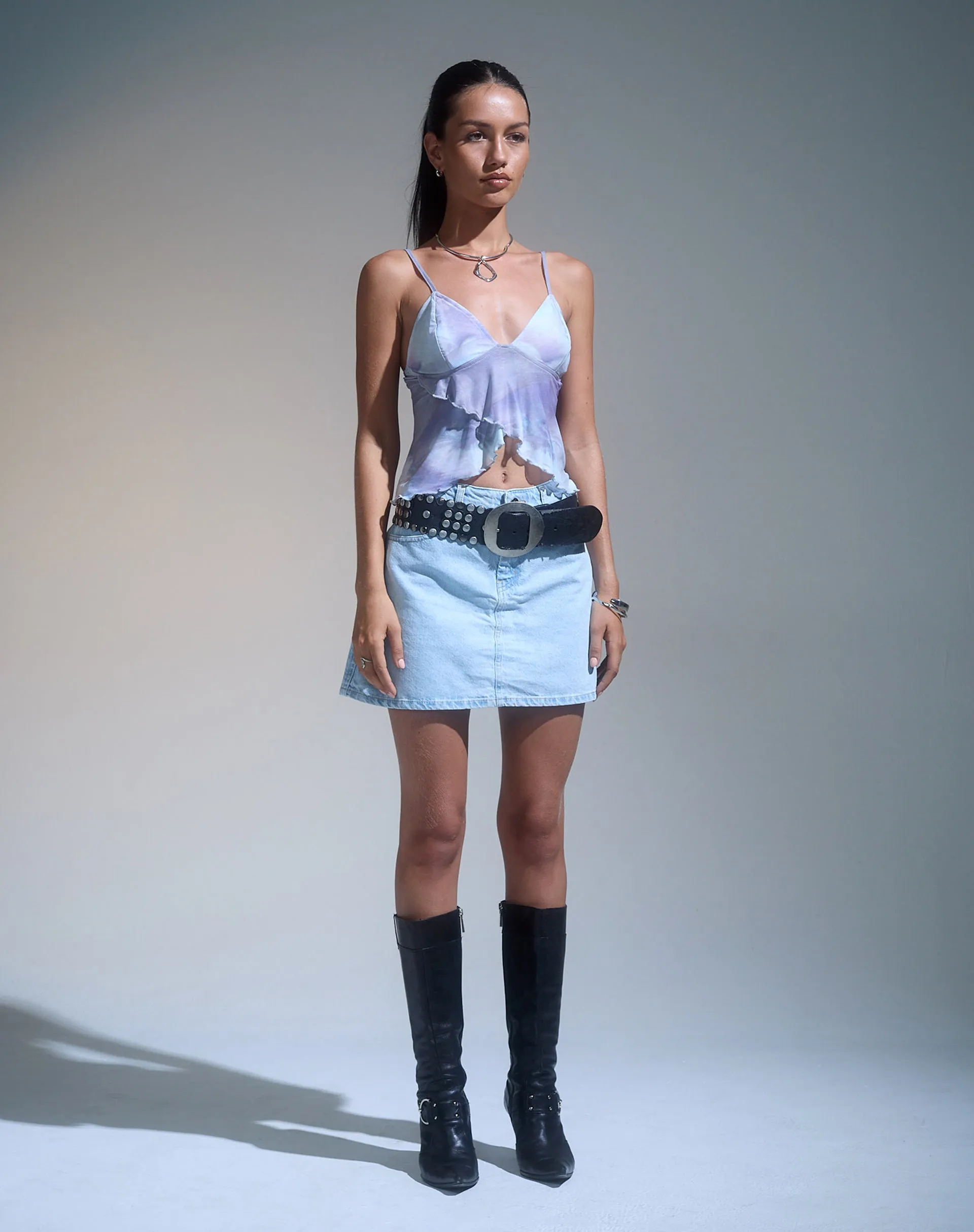 Cojira Mesh Butterfly Top in Printed Pearly Shell sold by Motel Rocks product image thumbnail 2