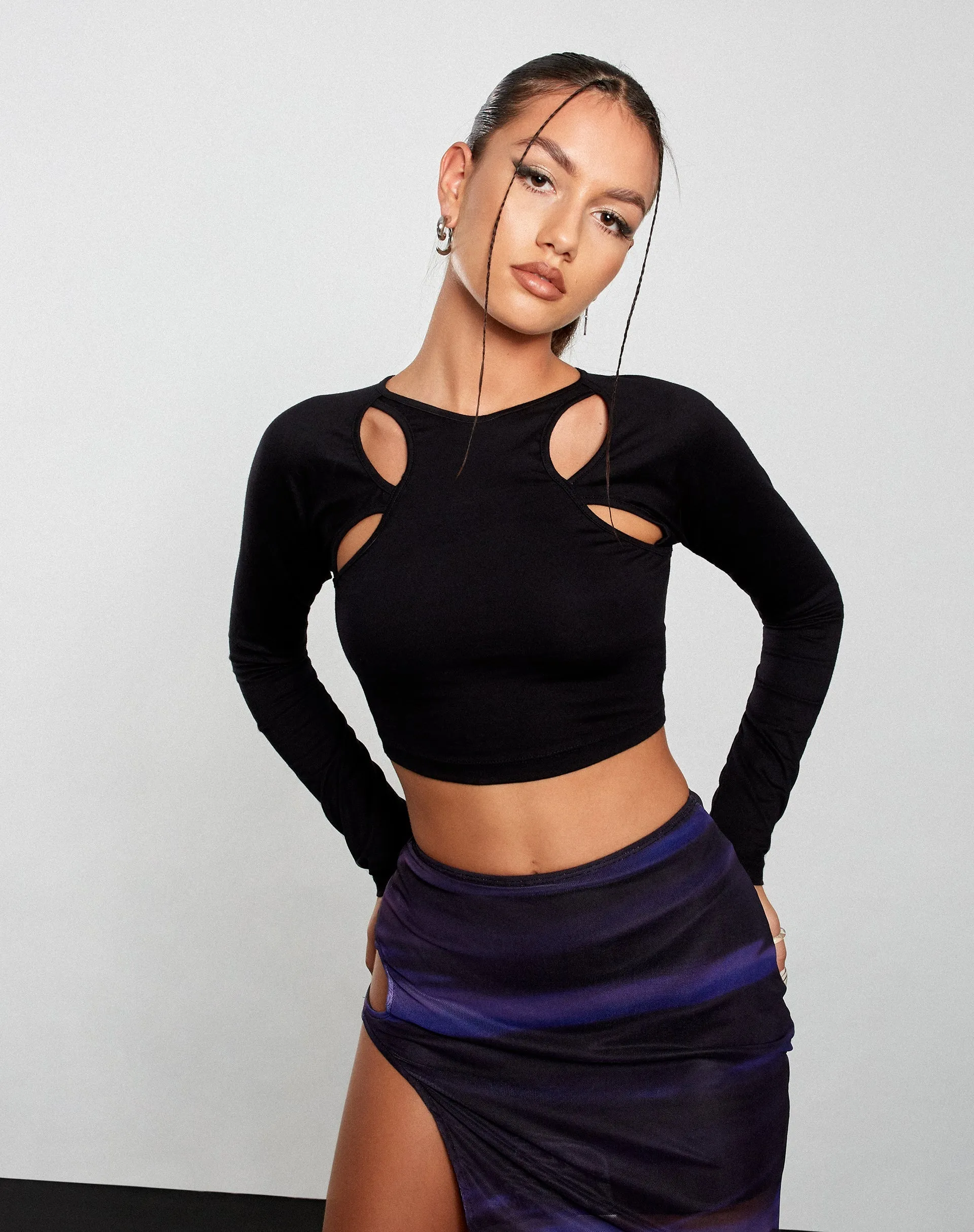 Cajsa Crop Top in Black sold by Motel Rocks product image thumbnail 5