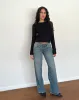 Venia Knitted Long Sleeve Top in Black sold by Motel Rocks