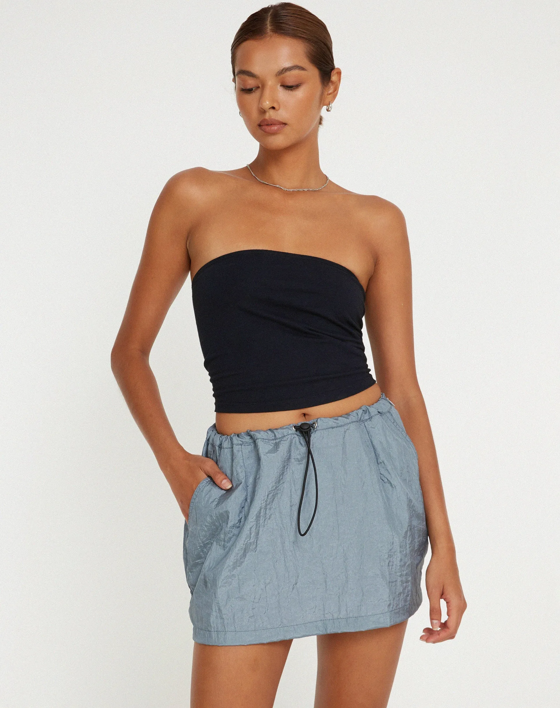 Xenpy Mini Skirt in Silver sold by Motel Rocks product image thumbnail 4