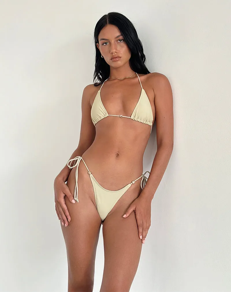 Pami Bikini Top in Nude with Single Bead sold by Motel Rocks product image thumbnail 3