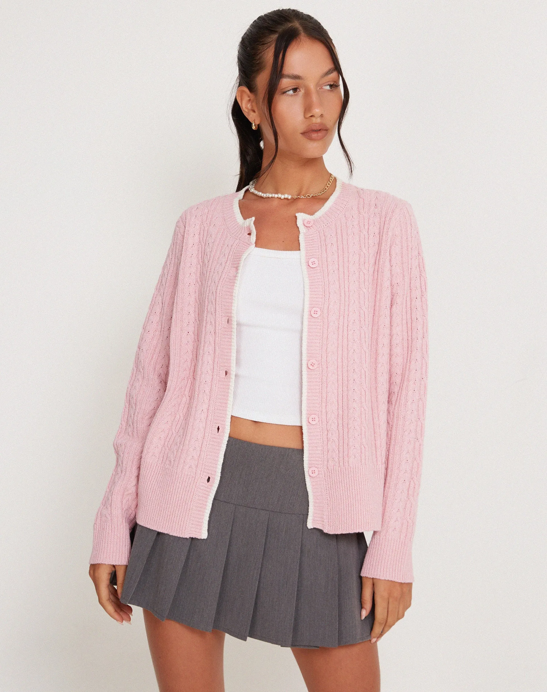 Bavana Cardigan in Pink sold by Motel Rocks product image thumbnail 2